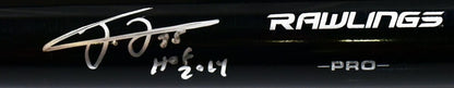 Frank Thomas Autographed Rawlings Pro Black Baseball Bat with HOF Inscription