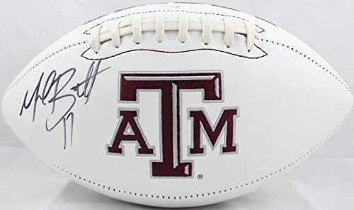 Michael Bennett Signed Texas A&M Aggies Logo Football