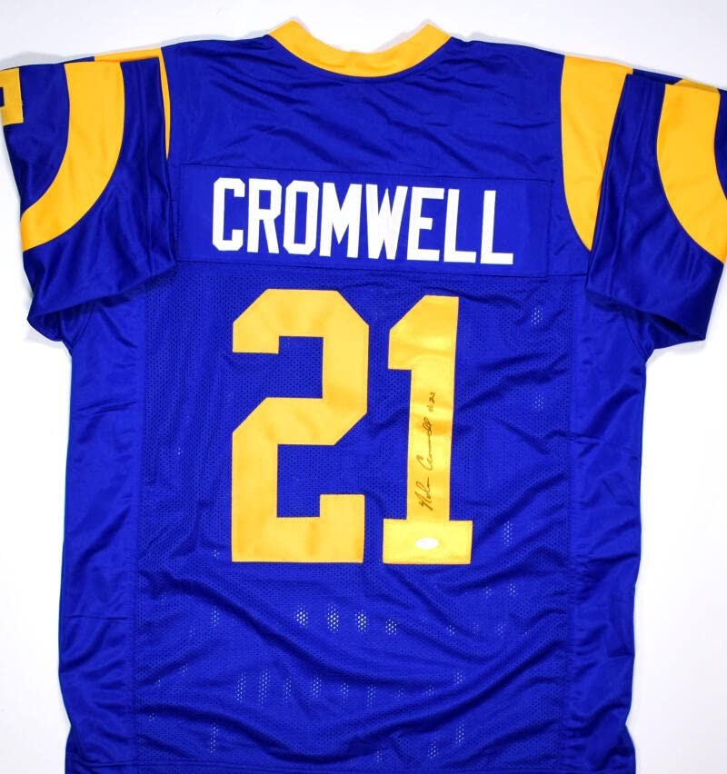 Nolan Cromwell Signed Blue Custom Football Jersey