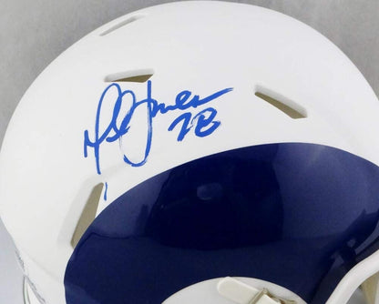 Marshall Faulk Signed Los Angeles Rams AMP Speed Mini Helmet