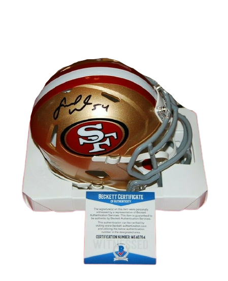 Fred Warner San Francisco 49ers Signed Speed Mini Helmet (BAS COA)