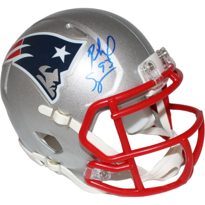 Richard Seymour Signed New England Patriots Speed Mini Helmet Beckett 42352