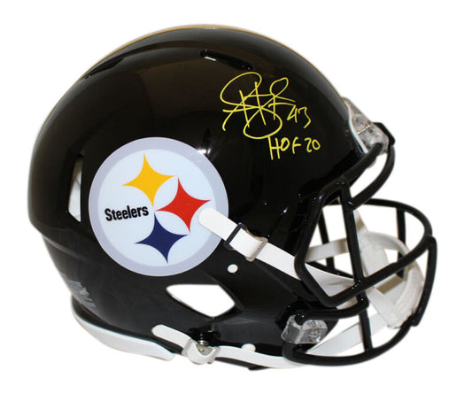 Troy Polamalu Signed Pittsbugh Steelers Authentic Speed Helmet HOF BAS 34125