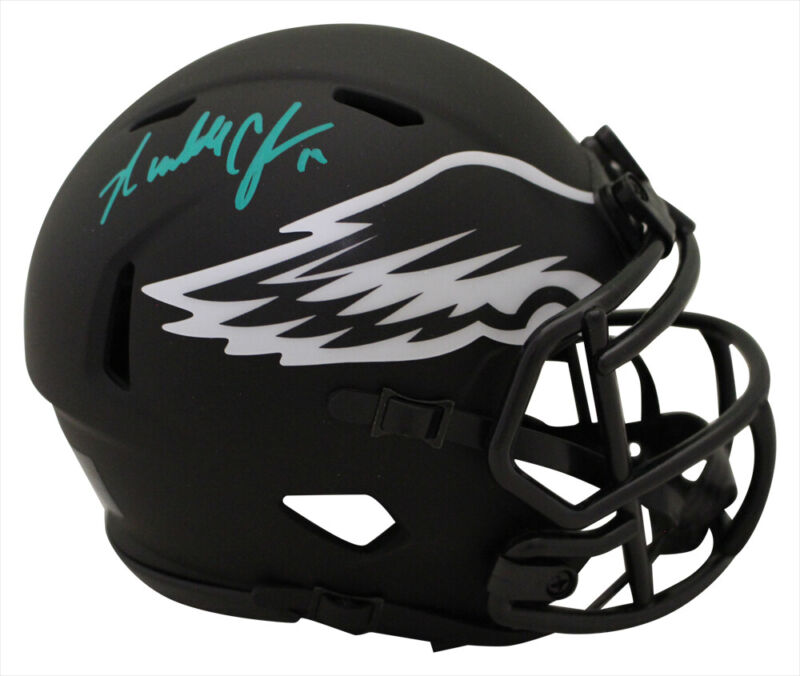 Randall Cunningham Signed Philadelphia Eagles Eclipse Mini Helmet BAS 38875
