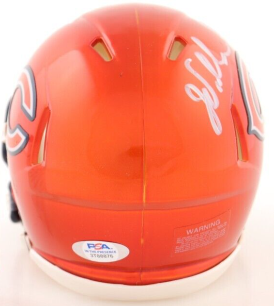 WILLIAM PERRY FRIDGE SIGNED AUTOGRAPHED CHICAGO BEARS FLASH MINI HELMET PSA COA