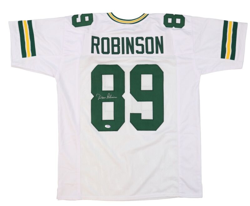 DAVE ROBINSON SIGNED AUTOGRAPHED GREEN BAY PACKERS CUSTOM JERSEY PSA COA