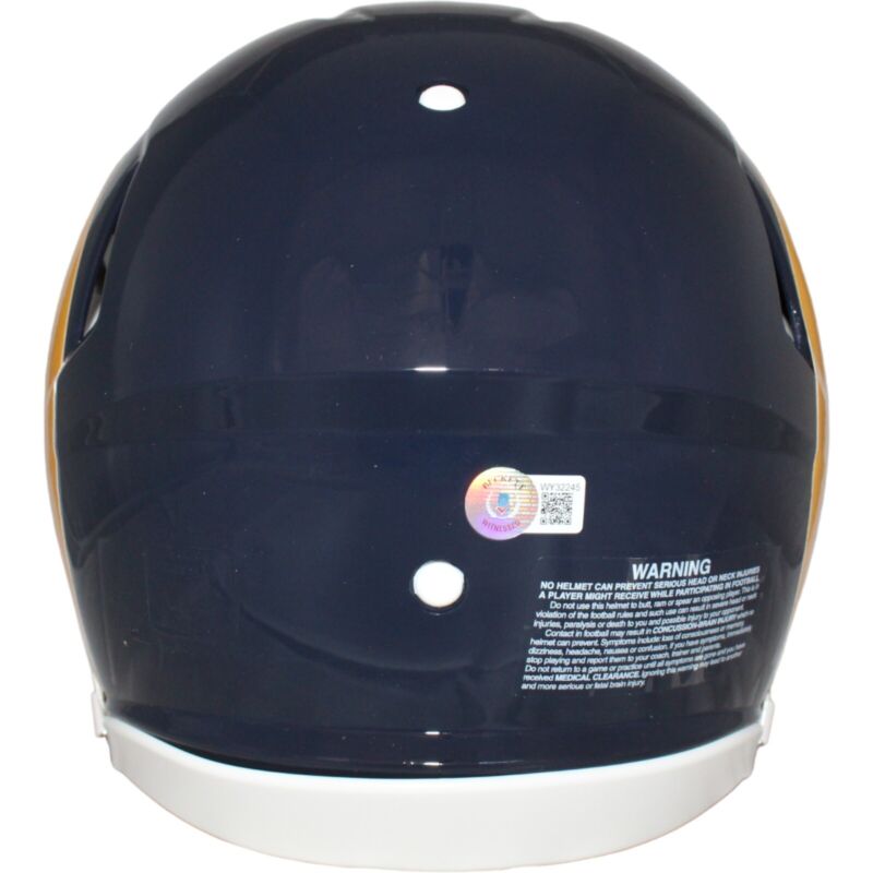 Kurt Warner Signed Los Angeles Rams Spd Authentic Helmet w/ 2 insc BAS 40055