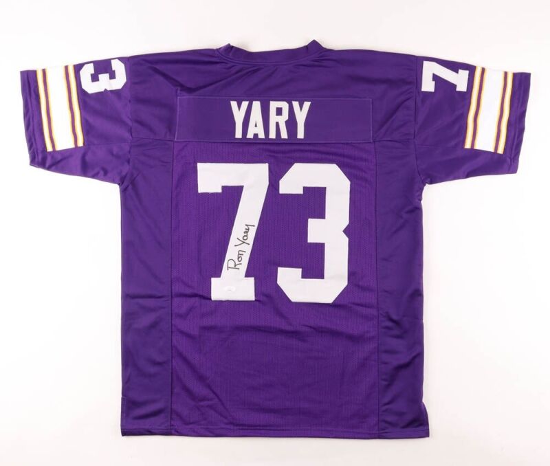RON YARY SIGNED AUTOGRAPHED MINNESOTA VIKINGS CUSTOM JERSEY JSA COA