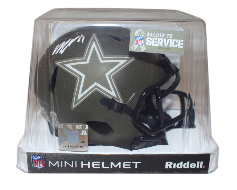 Micah Parsons Autographed Dallas Cowboys Salute Mini Helmet FAN 39046