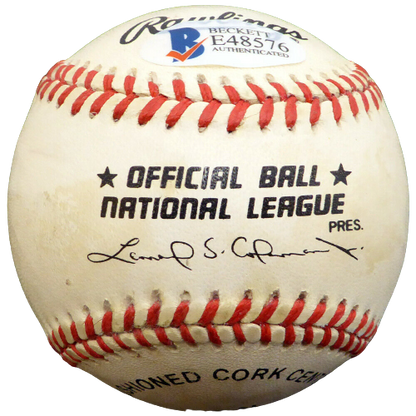 Preston Ward Brooklyn Dodgers Signed NL Baseball #E48576 BAS COA (Los Angeles)
