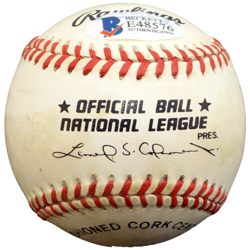 Preston Ward Brooklyn Dodgers Signed NL Baseball #E48576 BAS COA (Los Angeles)