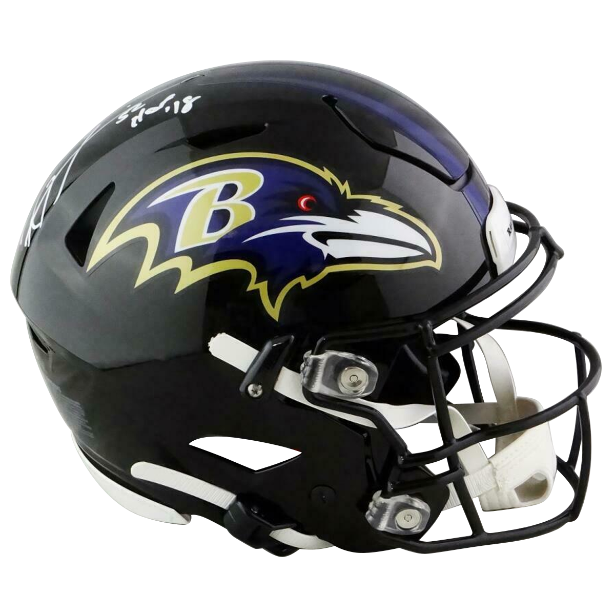Ray Lewis Baltimore Ravens Signed F/S SpeedFlex Helmet w/ HOF (BAS COA)