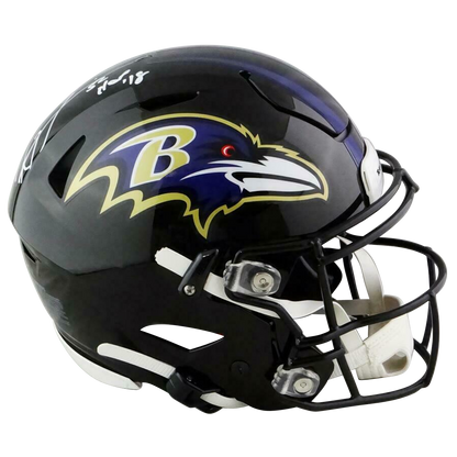 Ray Lewis Baltimore Ravens Signed F/S SpeedFlex Helmet w/ HOF (BAS COA)
