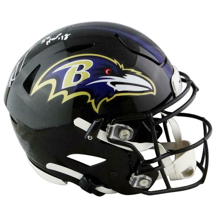 Ray Lewis Baltimore Ravens Signed F/S SpeedFlex Helmet w/ HOF (BAS COA)