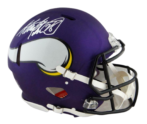 Adrian Peterson Minnesota Vikings Autographed Vikings F/S Speed Authentic Helmet- (BAS COA), , 