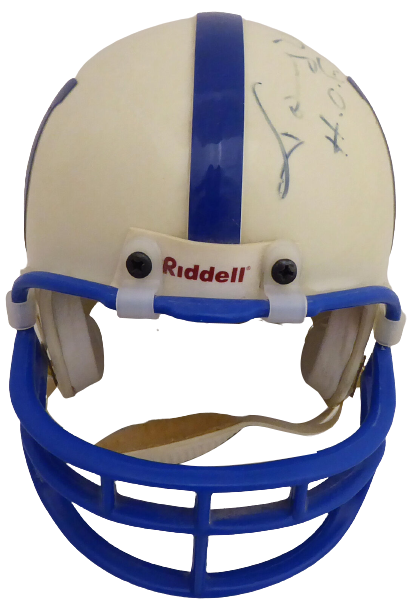 Johnny Unitas Baltimore Colts Mini Helmet "HOF 1979" Light BAS COA (Indianapolis)