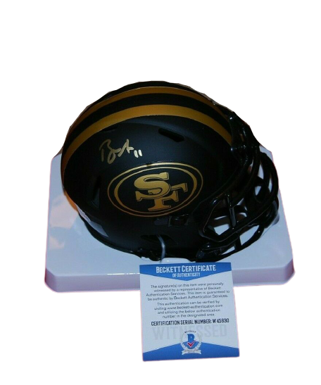 Brandon Aiyuk San Francisco 49ers Signed Eclipse Mini Helmet 3 (BAS COA)