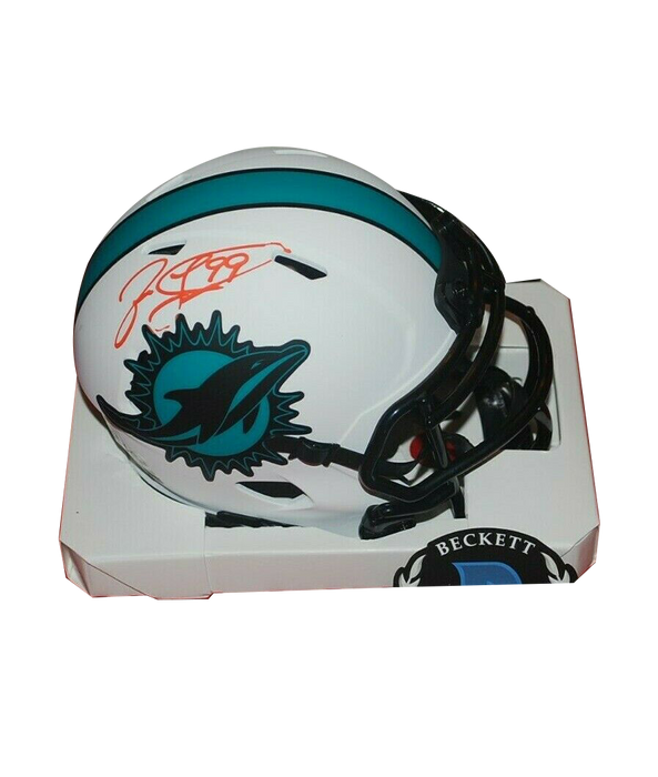 Jayson Taylor Miami Dolphins Signed Lunar Eclipse Mini Helmet (BAS COA)