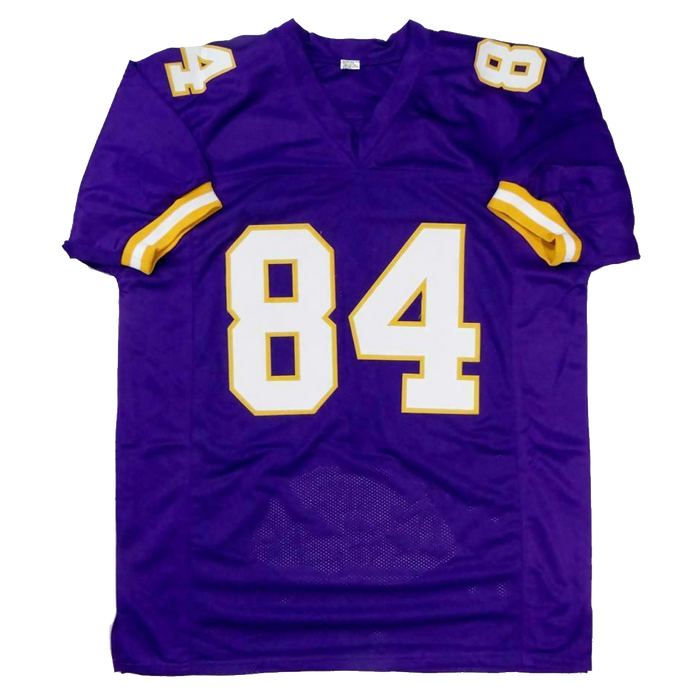 Randy Moss Minnesota Vikings Signed Purple Pro Style Stat Jersey (BAS COA)