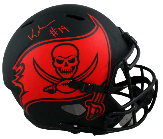 Keyshawn Johnson Tampa Bay Buccaneers Signed Tampa Bay Bucs Full-sized Eclipse Speed Helmet (BAS COA)