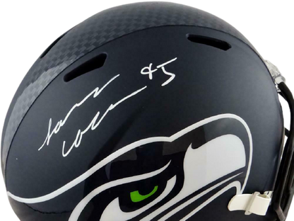 LJ Collier Seattle Seahawks Signed Seattle Seahawks Full-sized Speed Helmet *White (BAS COA)