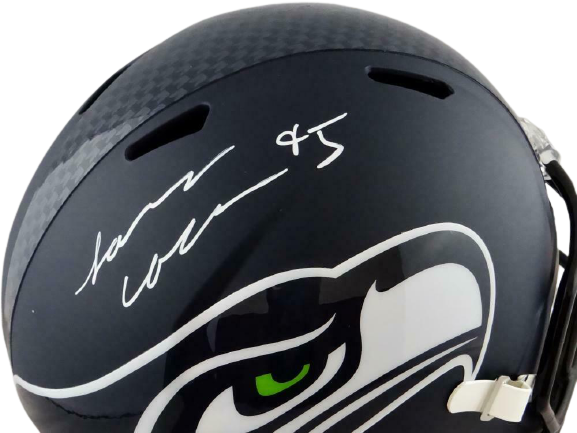 LJ Collier Seattle Seahawks Signed Seattle Seahawks Full-sized Speed Helmet *White (BAS COA)