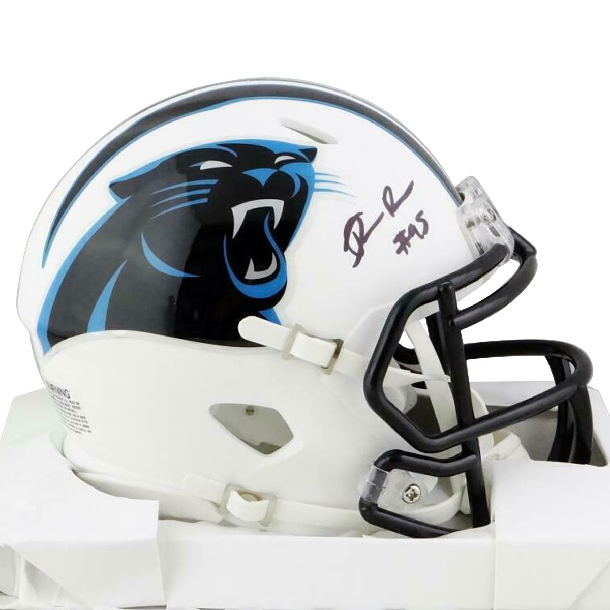 Luke Kuechly Autographed Carolina Panthers F/S Flat White Helmet BAS