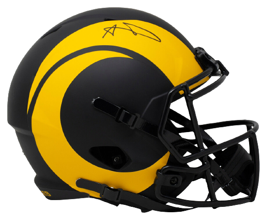Aaron Donald Los Angeles Rams Signed Full Size Speed Replica Eclipse Helmet (JSA COA), , 