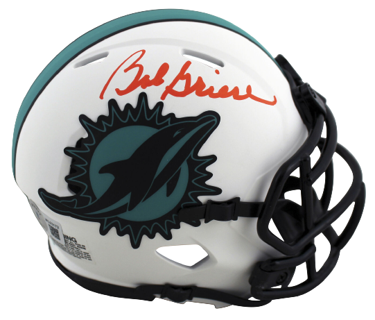 Bob Griese Miami Dolphins Signed Lunar Speed Mini Helmet (BAS COA)