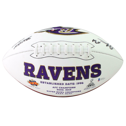 Jamal Lewis Baltimore Ravens Signed Logo Football w/ Insc (BAS COA)