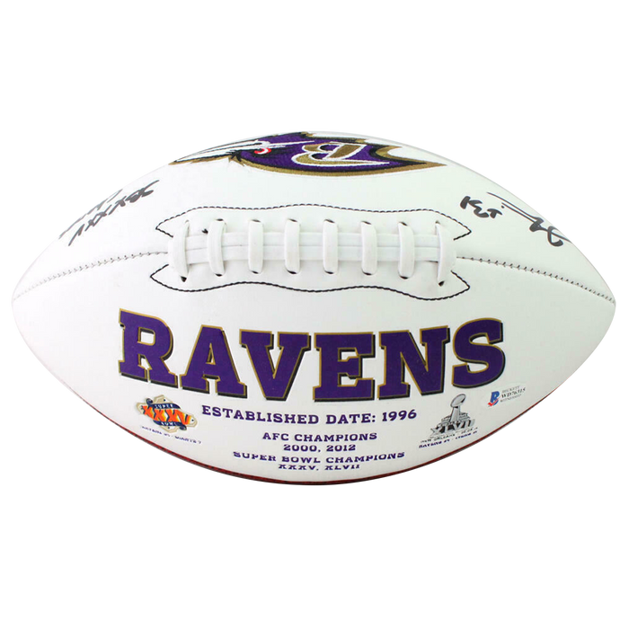 Jamal Lewis Baltimore Ravens Signed Logo Football w/ Insc (BAS COA)
