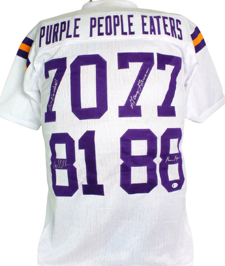 Purple People Eaters Autographed Vikings Jersey –