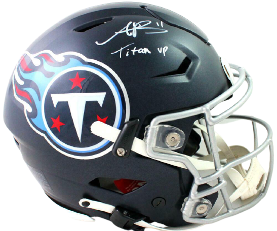 AJ Brown Tennessee Titans Signed F/S Speed Flex Authentic Helmet w/Insc (BAS COA), , 