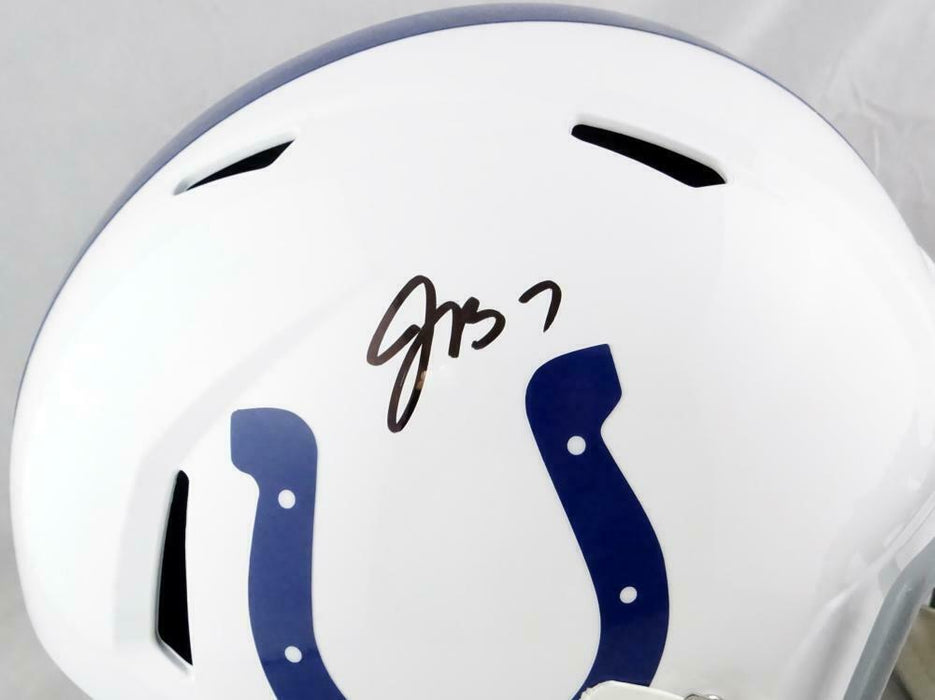 Jacoby Brissett Indianapolis Colts Signed F/S Speed Replica Helmet JSA COA (Baltimore)
