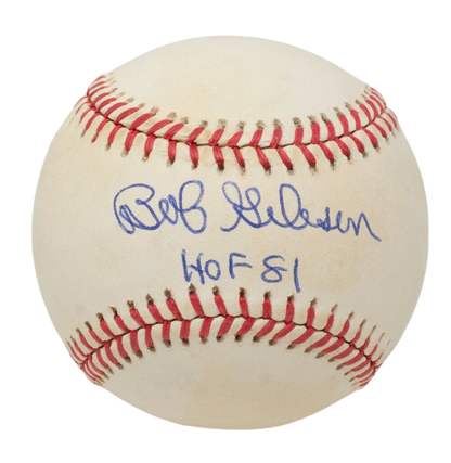 Bob Gibson St. Louis Cardinals Signed National League Baseball HOF 81 (JSA COA)