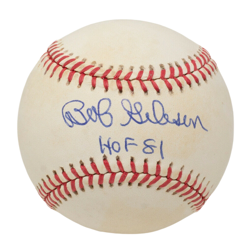 Bob Gibson St. Louis Cardinals Signed National League Baseball HOF 81 (JSA COA)