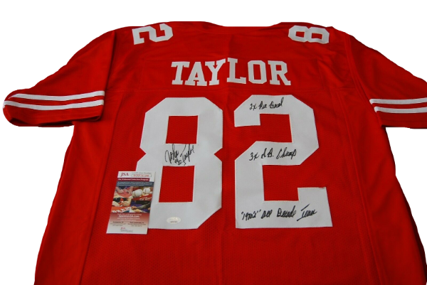 John Taylor Authentic Signed Red Pro Style Jersey Autographed BAS