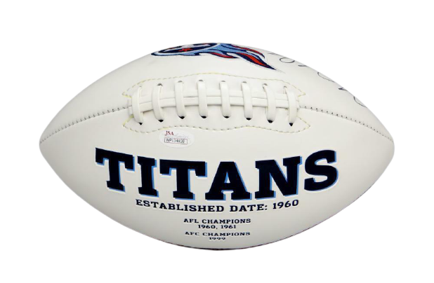 Marcus Mariota Tennessee Titans Signed Tennessee Titans Logo Football (JSA COA)