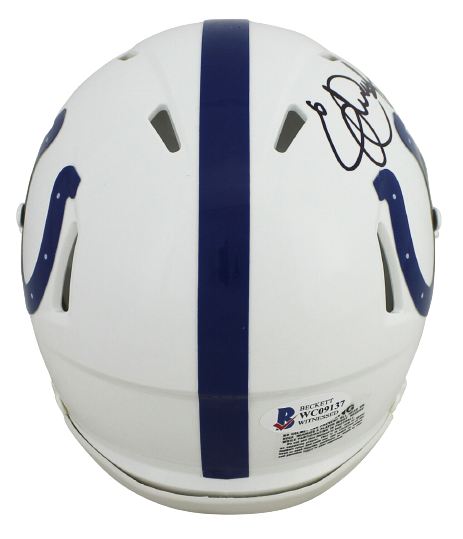 Eric Dickerson Indianapolis Colts "HOF 99" Authentic Speed Mini Helmet BAS COA (Baltimore)
