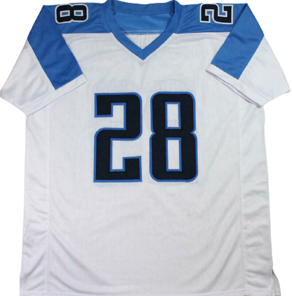 Chris Johnson Tennessee Titans Signed White Pro Style Jersey (BAS COA)