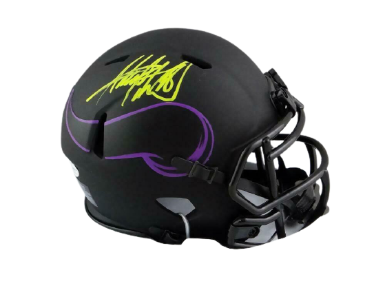 Adrian Peterson Autographed Minnesota Vikings Eclipse Mini Helmet-(BAS COA), , 