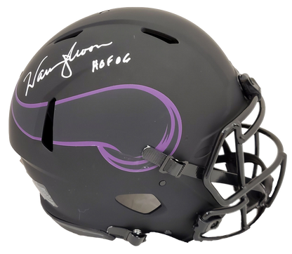 Warren Moon Minnesota Vikings Autographed Viking Eclipse full size Authentic Helmet 187024 (BAS COA)