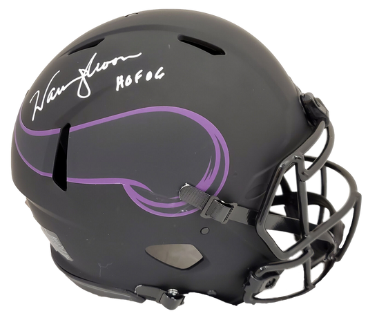 Warren Moon Minnesota Vikings Autographed Viking Eclipse full size Authentic Helmet 187024 (BAS COA)