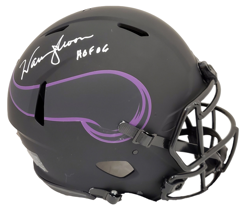 Warren Moon Minnesota Vikings Autographed Viking Eclipse full size Authentic Helmet 187024 (BAS COA)