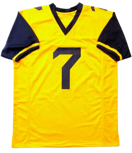 Will Grier West Virginia Mountaineers Signed Yellow College Style Jersey (JSA COA)