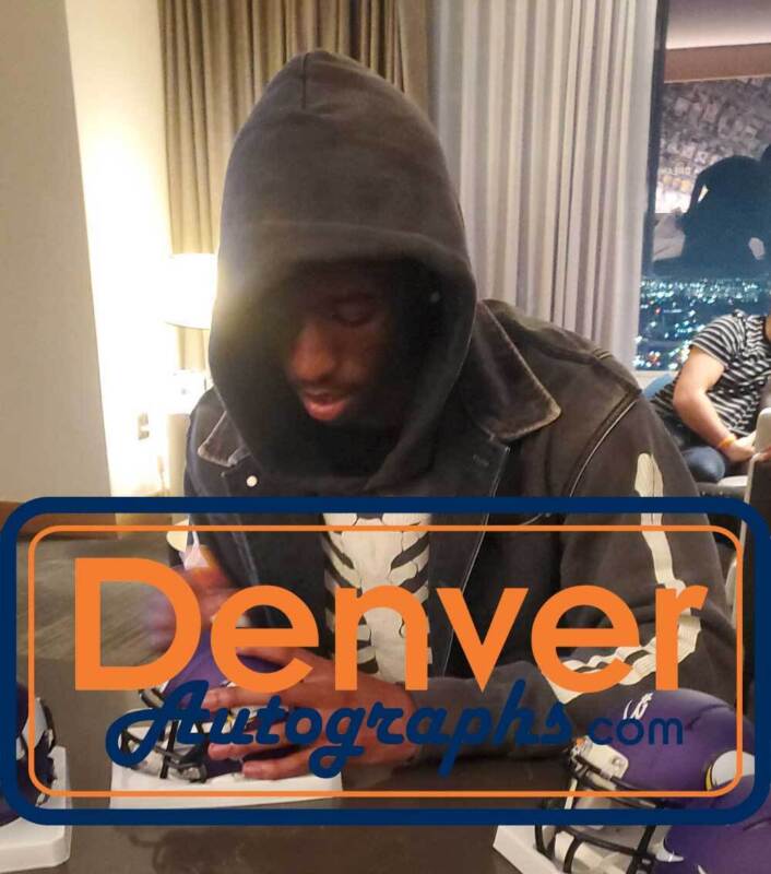 Jordan Addison Signed Minnesota Vikings Mini Helmet Beckett 40985