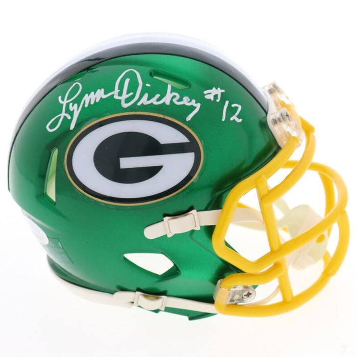 LYNN DICKEY SIGNED AUTOGRAPHED GREEN BAY PACKERS FLASH MINI HELMET JSA COA