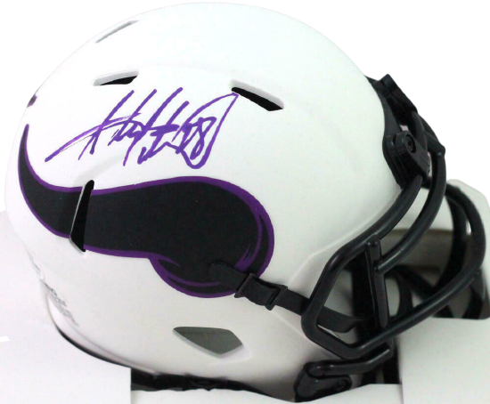 Adrian Peterson Minnesota Vikings Signed Lunar Speed Mini Helmet- (BAS COA), , 