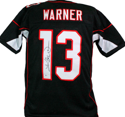 Kurt Warner Arizona Cardinals Signed Black Pro Style Jersey (BAS COA)