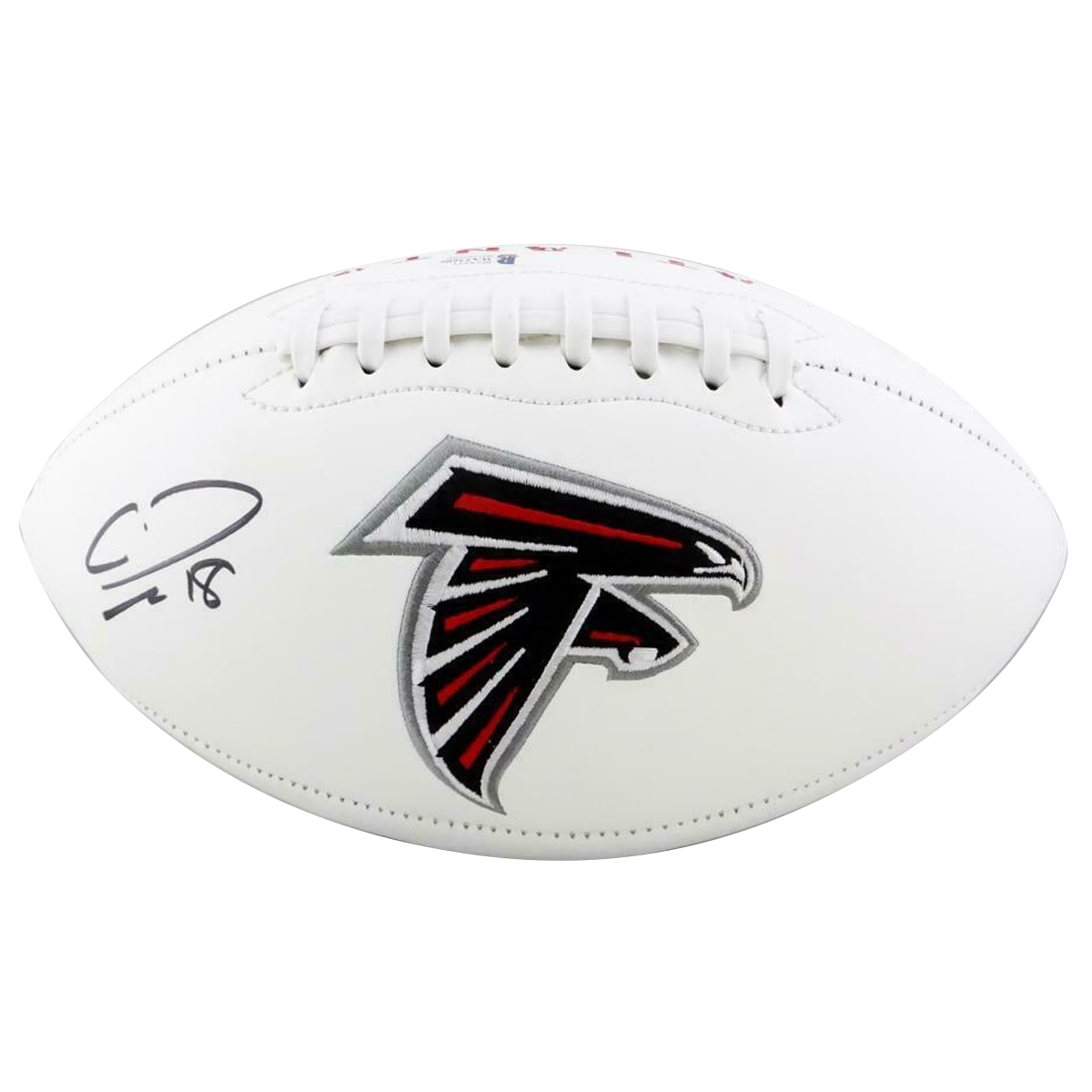 Calvin Ridley Atlanta Falcons Signed Logo Football (BAS COA)